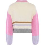 Libbi - Trui - Ombregrijs - Donkergrijs - Lichtroze - Wolwit - Color-Blocking