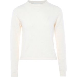 Poomi - Trui - Wit - Effen - Lange Mouw - Normale Pasvorm