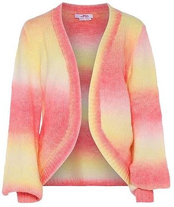 myMo ROCKS Gebreid vest 'Blonda'  mosterd / pink / zwart / wit