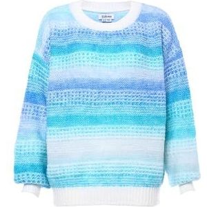 Sidona Trui  blauw / azuur / aqua / wit