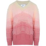 Sidona - Trui - Geel/Pink - V-hals - Lange Mouw