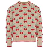 myMo - Jumper - Gebroken Wit - Kersenrood - Pullover Trui