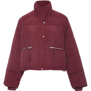 Mymo - Jas - Wijnrood - Pufferjack - Cropped Silhouet