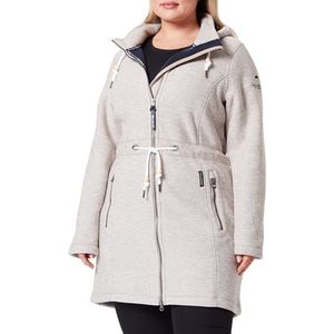 acalmar Dames Fraully gebreide fleece mantel, ivoor melange, XL