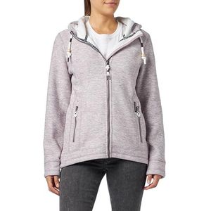 acalmar Dames Fraully gebreide fleecejas, Rosélavendel Melange, S