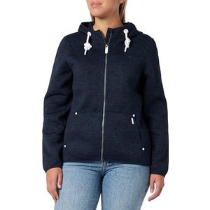 blonda Altiplano gebreide fleecejas voor dames, marineblauw, gemêleerd, M