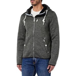 BRAELYN Altiplano gebreide fleecejas voor heren, grijs melange, S