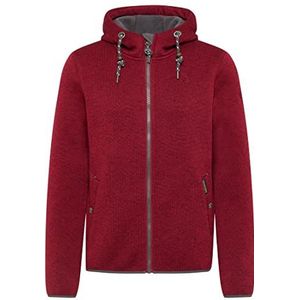 boundry Blouson en polaire pour homme, Rouge foncé mélangé 271, XXL