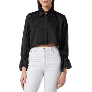 caspio Cropped-blouse voor dames, zwart, S
