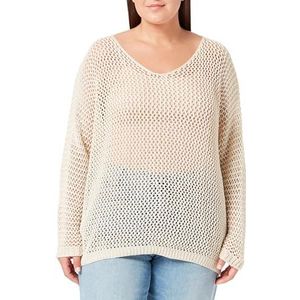 LEOMIA Pull en tricot pour femme 10426982-le02, crème, XL, crème, XL