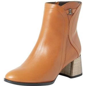 SIDONA Bottines en cuir pour femme, camel, 37 EU