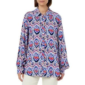 SIDONA Damesblouse 15926506-SI01, blauw meerkleurig, S, Blauw meerkleurig., S