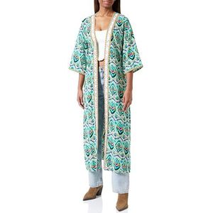 ZITHA dames kimono, Groen meerkleurig, S