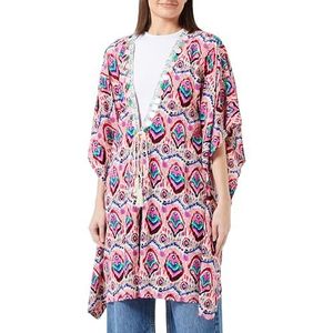 ZITHA dames kimono, roze, meerkleurig, M