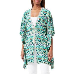 ZITHA dames kimono, Groen meerkleurig, S