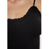 Mymo - Jurk - Zwart - Bodycon - Mini-jurk met Bandjes