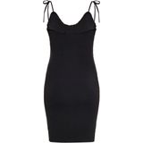 Mymo - Jurk - Zwart - Bodycon - Mini-jurk met Bandjes