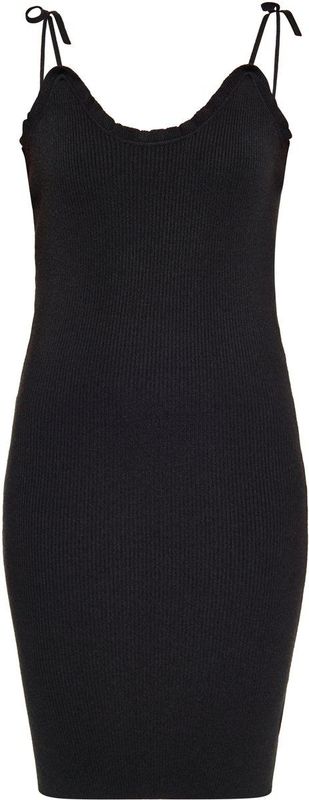 Mymo - Jurk - Zwart - Bodycon - Mini-jurk met Bandjes