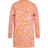 Mymo - Vest - Roze Oranje - Lang Jacquardvest