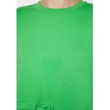 Mymo - Sweatshirt - Groente - Sportief - Cropped Silhouet