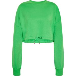 Mymo - Sweatshirt - Groente - Sportief - Cropped Silhouet