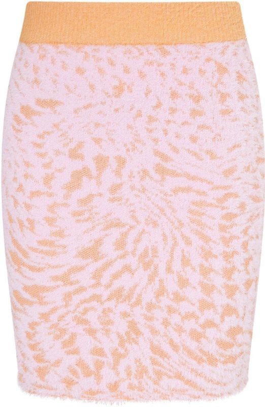 MYMO - Minirok - Lichtoranje - Dierenprint - Aansluitende Pasvorm