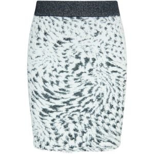 MYMO - Rok - Zwart/Wit - Elastische Taille - Aansluitende Pasvorm