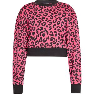Mymo - Sweatshirt - Roze - Dames - Cropped met Luipaardprint