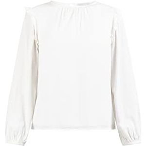 jopida Klassieke damesblouse met lange mouwen, Gebroken wit