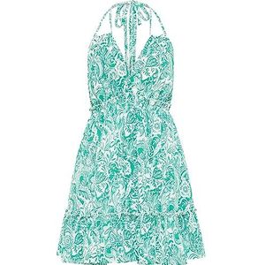 isha Dames zomerjurk 19326439-IS01, GROEN wit, L, zomerjurk, L