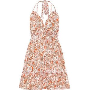 isha Dames zomerjurk 19326439-IS01, rood wit, XL, zomerjurk, XL