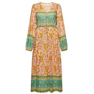 SIDONA Dames Zomerjurk 15926488-SI01, Perzik Meerkleurig, Dames Jurk, M