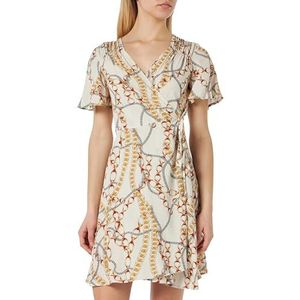 SIDONA Dames mini-jurk met allover-print 19227033-SI01, wit, S, Mini-jurk met allover-print, S