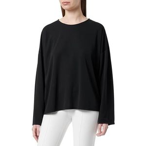 usha BLACK LABEL Damesblouse met lange mouwen 17326763-US02, zwart, L, zwart, L