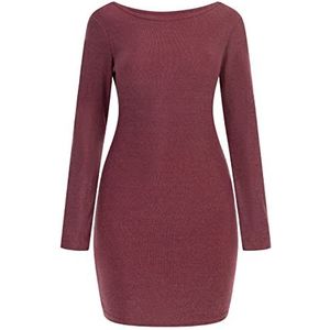 myMo at night Dames gebreide jurk met lange mouwen Mini 11127257-MY03, zwart, XS/S, gebreide jurk met lange mouwen mini, XS/S