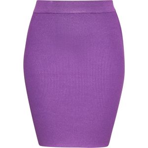 Mymo - Rock - Paars - Dames - Geribbelde Minirok - Hoge Taille