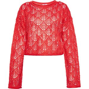 Mymo - Jumper - Rood - Cropped Model - V-hals - Pullover Trui