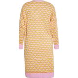 Mymo - Vest - Roze Limoen Oranje - Jacquard - Lange Mouwen