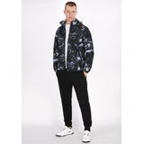 Mo - Jas - Donkergrijs - Bomberjack - Met Abstracte Print