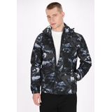 Mo - Jas - Donkergrijs - Bomberjack - Met Abstracte Print