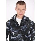 Mo - Jas - Donkergrijs - Bomberjack - Met Abstracte Print