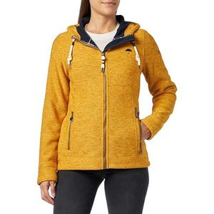 bridgeport Dames Fraully gebreide fleecejas, Mosterd melange, S