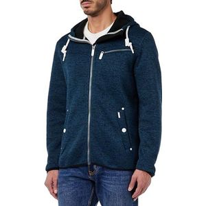 Colina Altiplano gebreide fleecejas voor heren, Petrol Melange, L