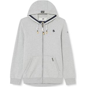 acalmar Heren sweatjack 36613731-AC01, lichtgrijs melange, XXL, lichtgrijs, gemêleerd, XXL