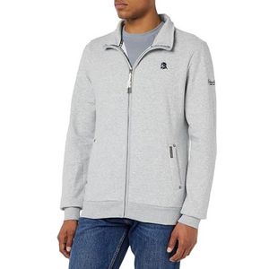 acalmar Heren sweatjack 36626664-AC01, lichtgrijs melange, L, lichtgrijs, gemêleerd, L