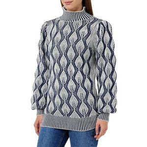 aleva Dames gebreide trui 10425115-AL04, wolwit blauw, XS/S, wolwit blauw, XS/S
