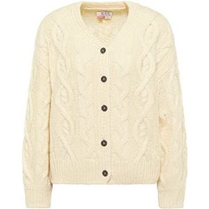 aleva Cardigan voor dames, Wol/Wit