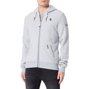 bridgeport Heren sweatjack 36613731-BR02, lichtgrijs melange, S, lichtgrijs, gemêleerd, S
