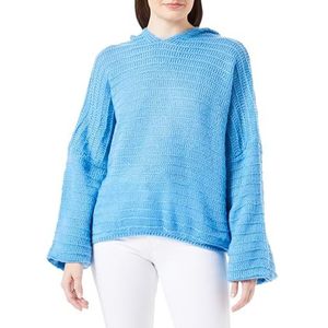caneva Sweat à capuche tricoté pour femme, bleu moyen, XS-S