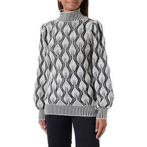 CARNEA Gebreide damestrui 10425115-CA04, wolwit zwart, M/L, wolwit zwart, M/L